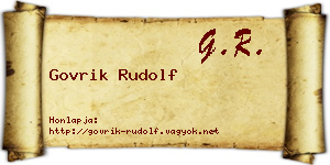Govrik Rudolf névjegykártya