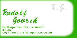 rudolf govrik business card